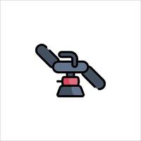 A black and red object with a red handle vector