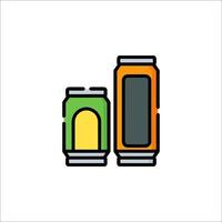 Two cans of soda on a white background vector