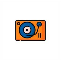A record player icon on a white background vector