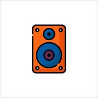 An orange speaker icon on a white background vector