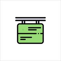 A green and white box with a green handle vector