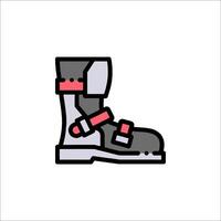 A black and red boot icon on a white background vector