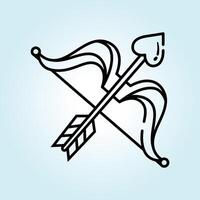 Cupid's Arrow A Heartfelt Valentine's Day Icon vector