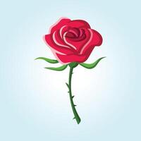 A Single Red Rose Elegance in Simplicity vector