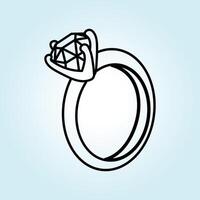 Elegant Diamond Ring Design A Symbol of Love and Commitment vector