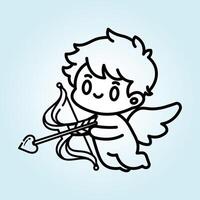 Adorable Cupid Illustration A Charming Valentine's Day Design vector