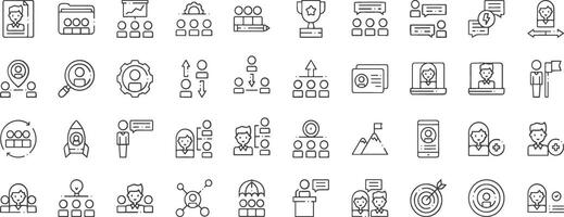 teamwork icons set . Team mangment vector