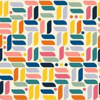 Abstract geometric block shapes pattern art illustration. seamless colorful pattern. Ready to use vector