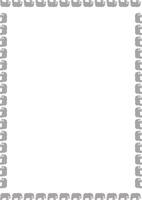 Frame of cute safari animals African elephant. Wildlife animal on white background border vector