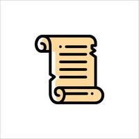 A scroll icon on a white background vector