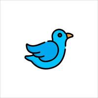 A blue bird icon on a white background vector