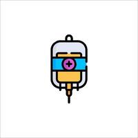 A medical bag with a needle on it vector