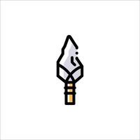 A knife icon with a handle and a blade vector
