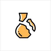 Broken bottle icon illustration vector