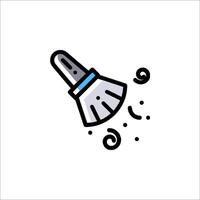 A brush with a blue handle and a white background vector
