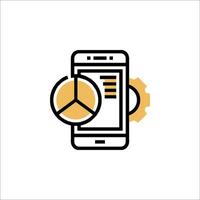 A phone with a clock and a clock icon vector