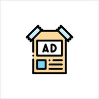 An ad for a newspaper in a box vector