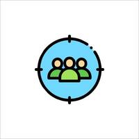 A group of people in a circle icon vector