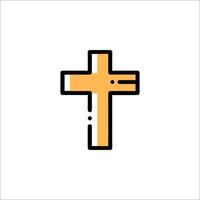 A cross icon on a white background vector