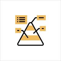 A cone with a paper clip on it and a paper clip on it vector