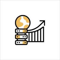 A gold coin on top of a stack of money vector