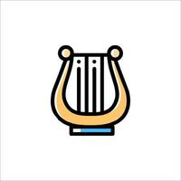 A musical instrument icon in a flat style vector