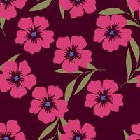 Trendy Floral pattern in the many kind of flowers. Tropical botanical Motifs scattered random vector