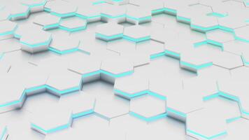 white pattern 3d futuristic Abstract 3d hexagons honeycomb background video