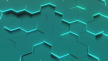 teal 3d futuristic Abstract 3d hexagons honeycomb background video