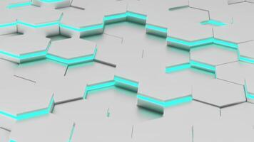 dinâmico 3d hexágonos favo de mel padronizar fundo ciclo video