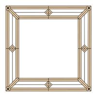 An illustration in art form of a mirrored picture frame. ornamental component of the design vector