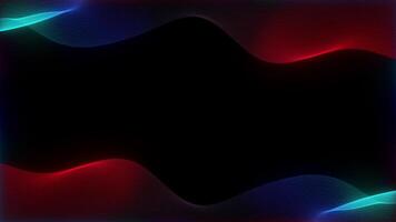 a colorful wave on a black background with a place for text video