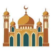 A simple art illustration of a mosque set on a white background vector