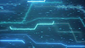 A glowing graph on an electric blue background high speed lines video
