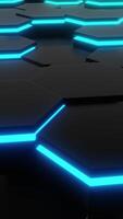 Futuristic 3D Hexagonal Honeycomb Looping Background vertical video
