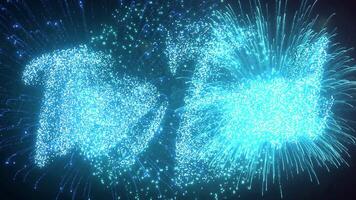 a fim texto escrito com fogos de artifício video