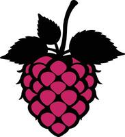 Stylized raspberry icon bold graphic design. vector