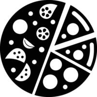 Pizza design circular shape geometric pattern. vector