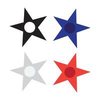 set of stars design art vector