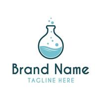 simple laboratory logo design. vector