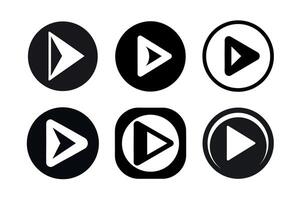 Play Icons in Various Shapes design vector