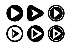 Play Icons in Various Shapes vector