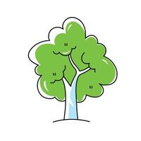 Tree icon. illustration in doodle style vector
