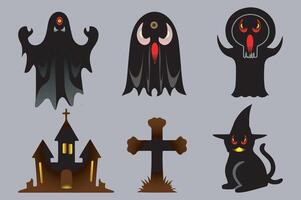 Frightfully Fun Halloween Design Elements Pack vector