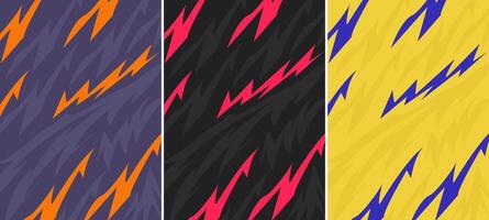 Sports jersey design for sublimation Printing. Customizable Jersey Design Background Set for Sublimation. vector