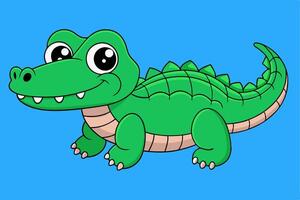 Adorable Alligator Graphic For Web And Print , Premium Alligator Illustration For All Creative Projects. This Alligator illustration design perfect for print materials. vector