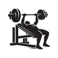 Professional Weight Bench Graphic for Fitness Studios vector