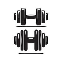 Simple Dumbbell Icon for Workout and Fitness Apps vector