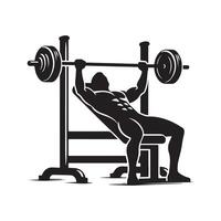 Illustrative Barbell Artwork for Workout Content vector