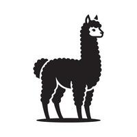 Download Custom Alpaca Silhouette Illustrations for Personal Projects vector